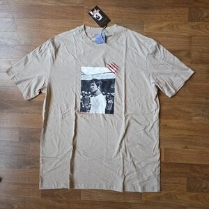 New Men's Beige Bruce Lee 2XL T-Shirt